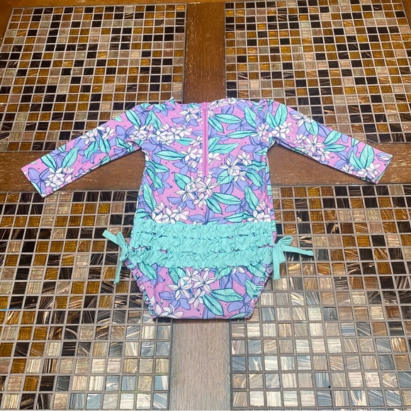 Ruffle Butts Violet Valley Rash guard - Picture 5 of 8